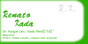 renato kada business card